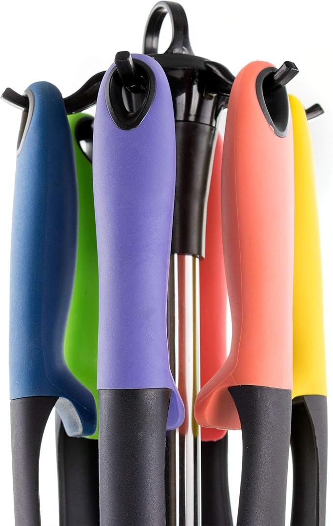 MegaChef Nylon Tool Cookware Utensil Set 7 Piece Assorted Multi-Color