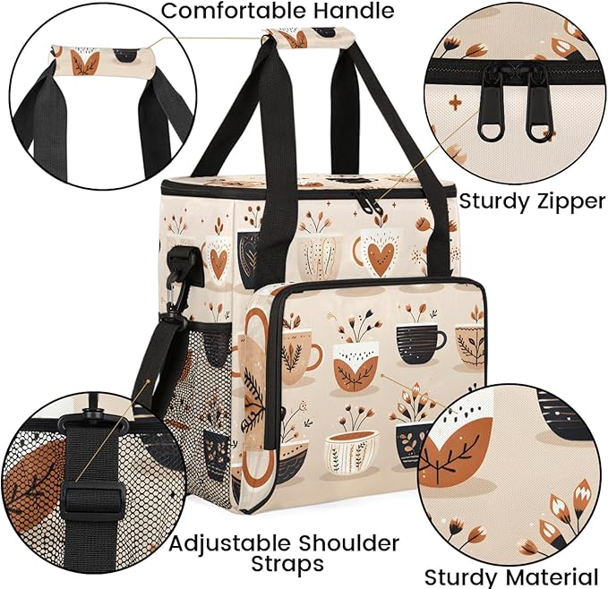 Travel Coffee Maker Carrying Bag Compatible with Keurig K-Mini or K-Mini Plus Single Serve Coffee Maker Portable Storage Bag with Shoulder Strap(Bag Only)