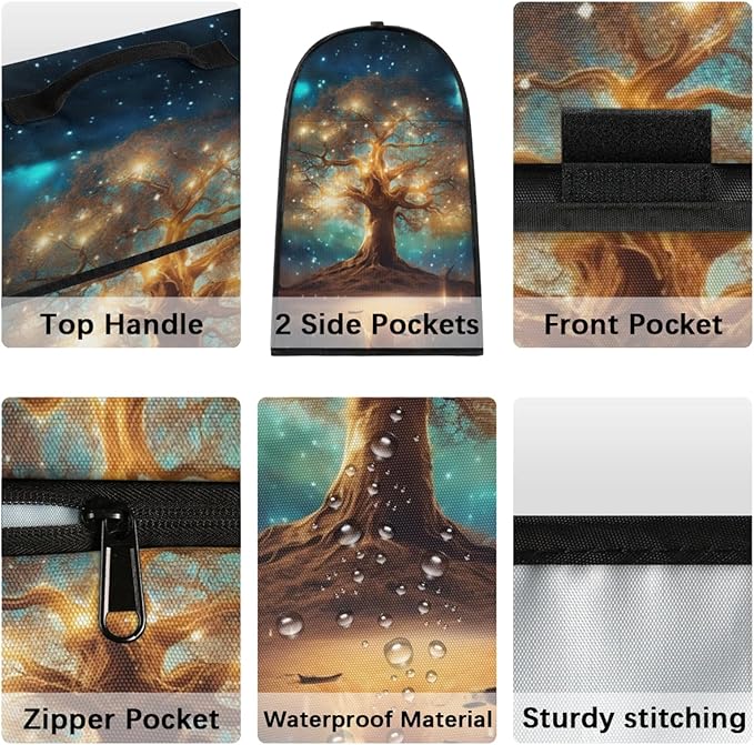 cfpolar Kitchen Aid Mixer Cover Compatible with 6-8 Quarts Tree Of Life Blue Stand Mixer Cover Kitchen Aid Mixers Accessories Appliance Organizer Bag Dust Covers with Zipper Pocket