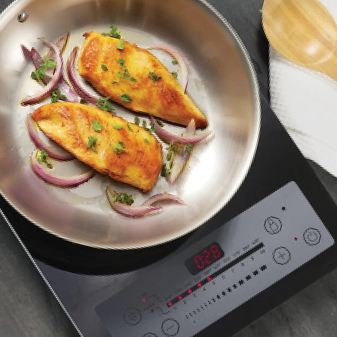 Tramontina Boston Tri-Ply Clad Stainless Steel 8-Inch Small Frying Pan Induction-Ready Skillet Dishwasher-Safe NSF-Certified
