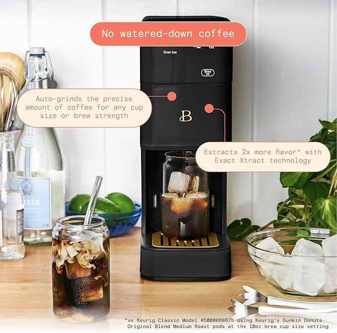 Single-Serve Coffee Maker with Built-in Burr Grinder | Programmable Grind &amp Brew Coffee Machine | 6 Cup Sizes 3 Strength Settings | 64 oz Reservoir &amp Exact-Xtract Technology