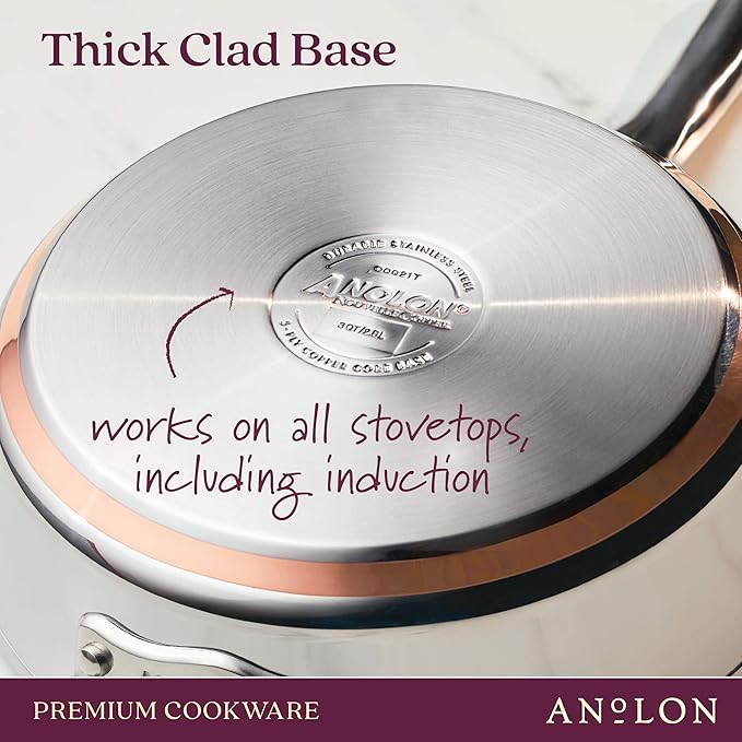Anolon Stainless Steel &amp Hard Anodized Aluminum Cookware Set (11 Piece)