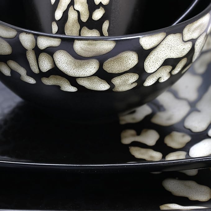 Elama Savannah 16Piece Stoneware Dinnerware Set