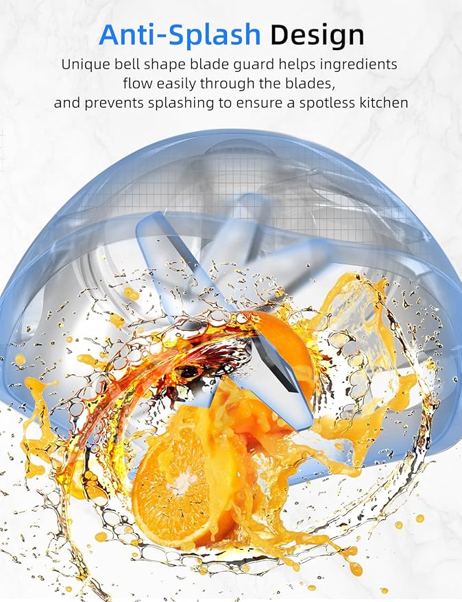 Immersion Blender Heavy Duty Copper Motor Stainless Steel Smart Stick with Egg Beaters Potato Masher Chopper/Food Processor