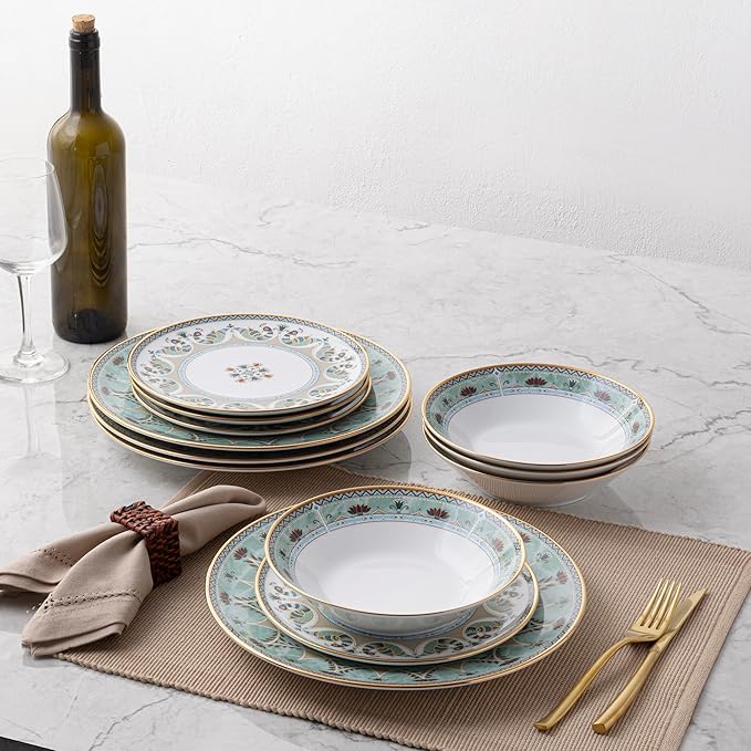 Noritake Serene Garden 12-Piece Dinnerware Set Service for 4