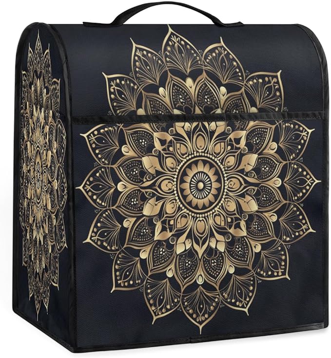 cfpolar Kitchen Aid Mixer Cover Compatible with 6-8 Quarts Bohemian Mandala Stand Mixer Cover Kitchen Aid Mixers Accessories Appliance Organizer Bag Dust Covers with Zipper Pocket