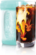 HyperChiller HC2AS Patented Iced Coffee/Beverage Cooler NEW IMPROVEDSTRONGER AND MORE DURABLE! Ready in One Minute Reusable for Iced Tea Wine Spirits Alcohol Juice 12.5 Oz Aqua Sky