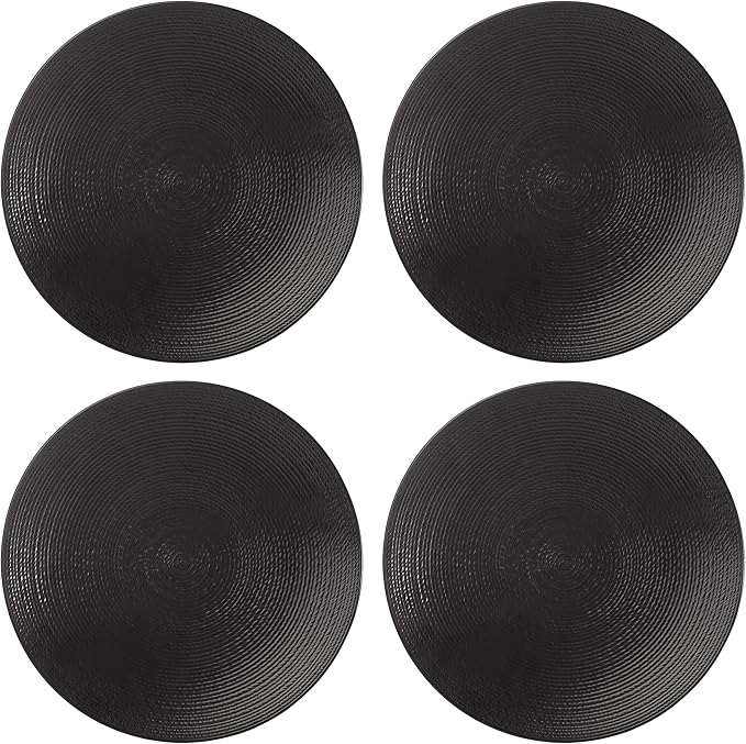 Lenox Lx Collective Black Accent Plates Set of 4 4.35 LBWhite
