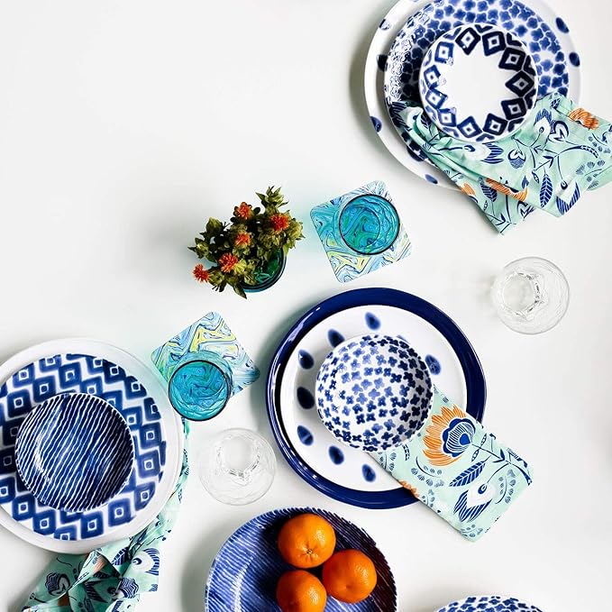 VIETRI Viva Santorini Collection Italian Dinnerware Sets (Condiment Bowls - Set of 4)