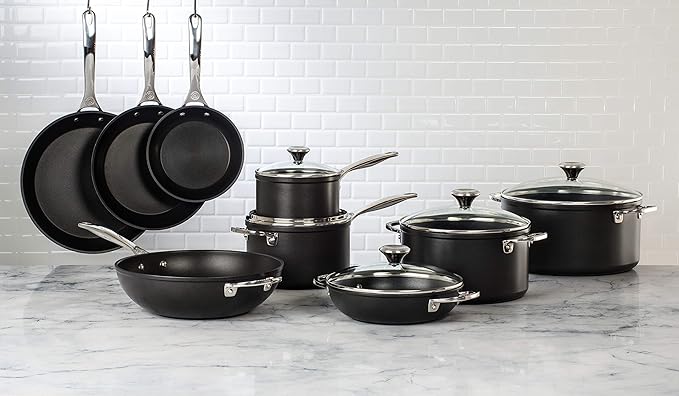 Le Creuset Toughened Nonstick PRO Cookware Set 3 pc. (10 Fry Pan 4.25 qt. Saute Pan with Lid)