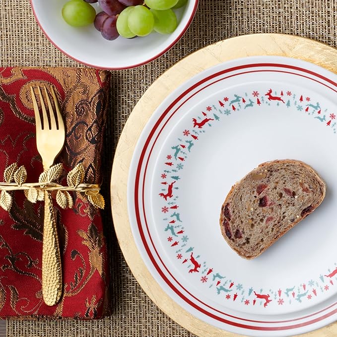 Corelle Vitrelle 18-Piece Service for 6 Dinnerware Set Triple Layer Glass and Chip Resistant Lightweight Round Plates and Bowls Set Logan