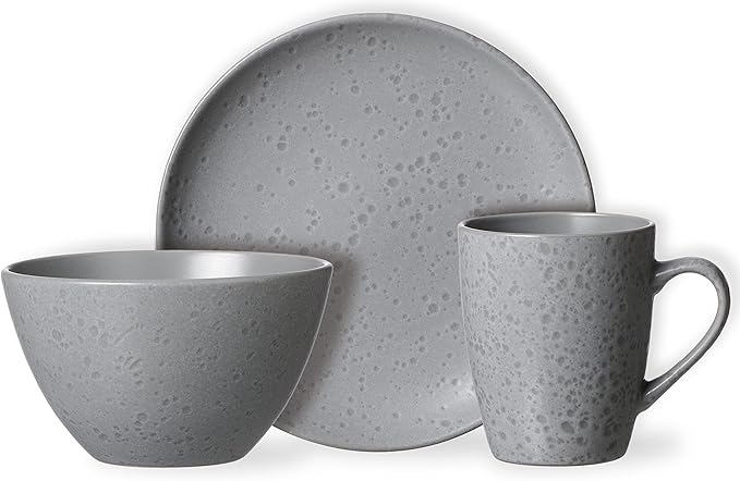 Kitwe Breakfast Set 12 Piece Grey