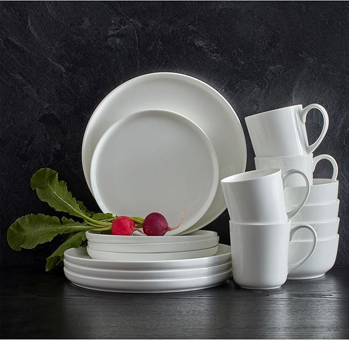 Mikasa 5266100 Samantha Chip-Resistant 16 Piece Set Service for 4 White