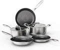COOKER KING Stainless Steel 7PCS Cookware Set Pots and Pans Set Non Stick Frying Pans Saucepans &amp Stock Pot with Lid Non-Toxic Induction Oven Dishwasher Safe