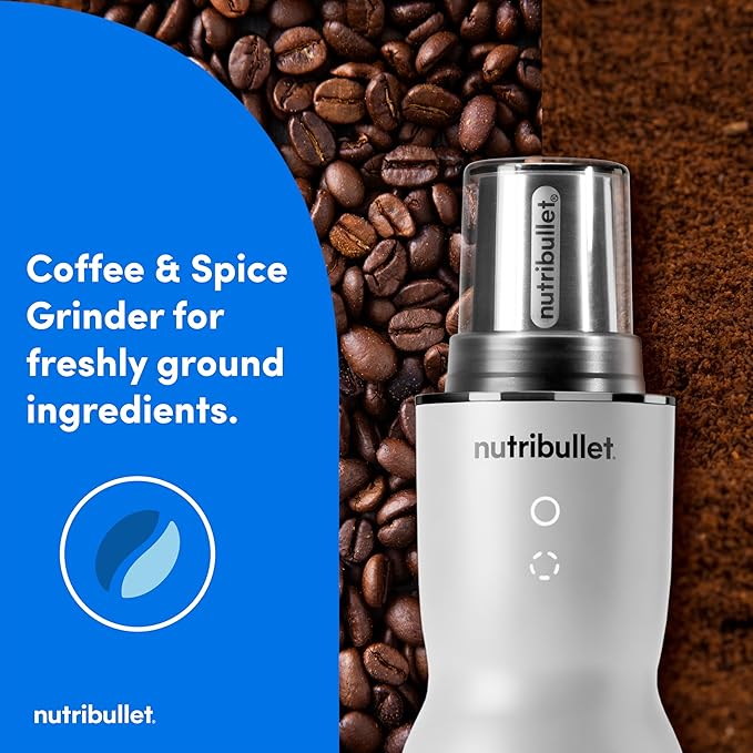 nutribullet® Ultra Plus+ 3-1 Compact Kitchen System 1200W Kitchen System with Blender Food Processor and Coffee and Spice Grinder 32oz and 24oz Blending Cups 2-Cup Food Processor Pearl White