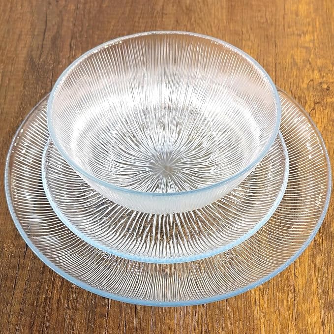CASCATA 12 pcs. Glass Dinnerware Set