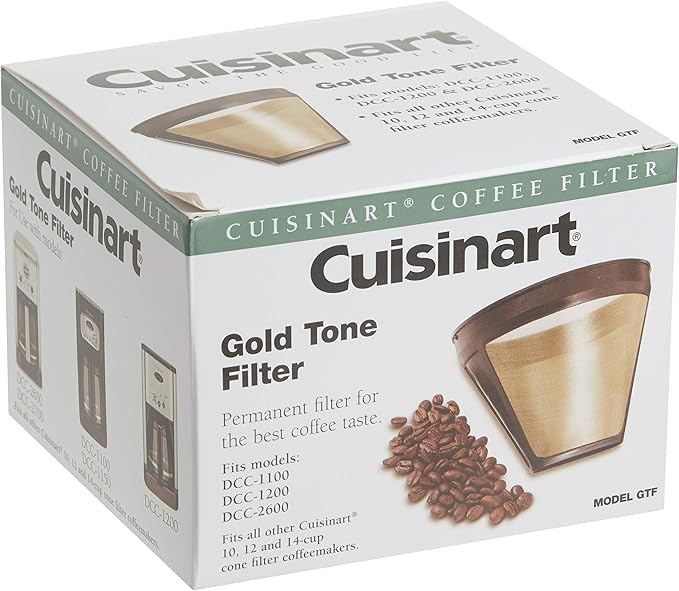 Cuisinart 12-Cup Programmable Coffeemaker Bundle with Gold Tone Filter