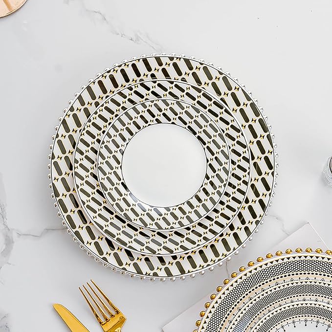 bone china dinnerware set tableware set dinner plate set cups and plates sets for kitchen 24-piece dinnerware set for 6 round plates kitchen dishes set for housewarmingpartydinner