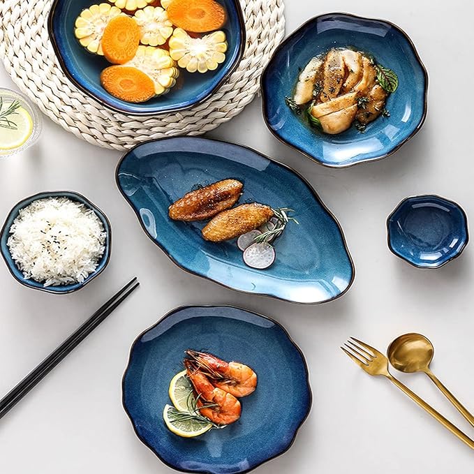 Stoneware Dinnerware Set Kitchen and Dining 23 Piece Porcelain Dinnerware SetsService for 6Ceramics Dishes Dinner Set
