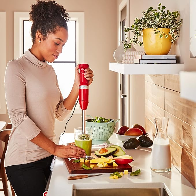 KitchenAid Variable Speed Corded Hand Blender KHBV53 Passion Red