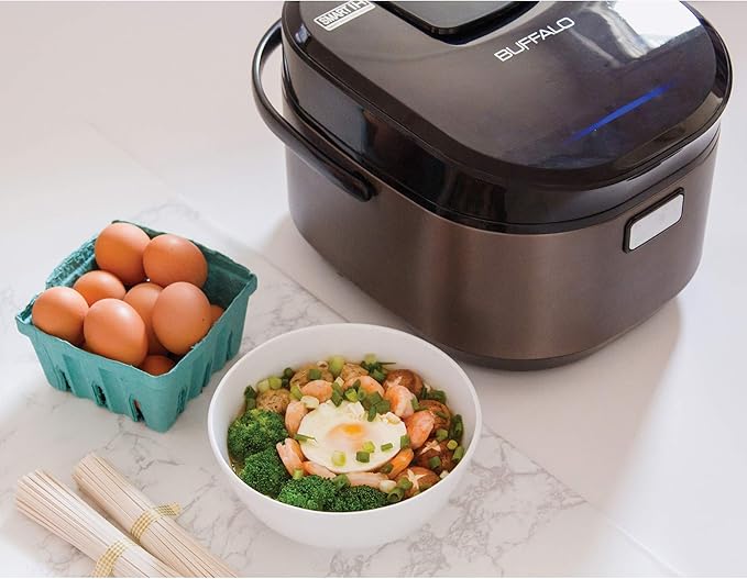 Buffalo Titanium Grey IH SMART COOKER Rice Cooker and Warmer 1.8L 10 cups of rice Non-Coating inner pot Efficient Multiple function Induction Heating (10 cups)