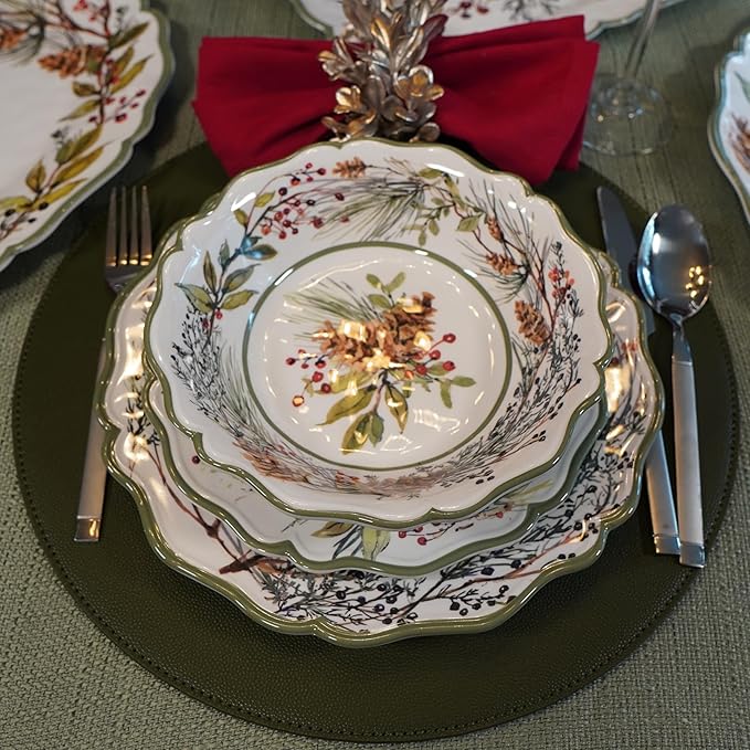 Certified International Winter Forest 12 Pc Dinnerware Set Service for 4
