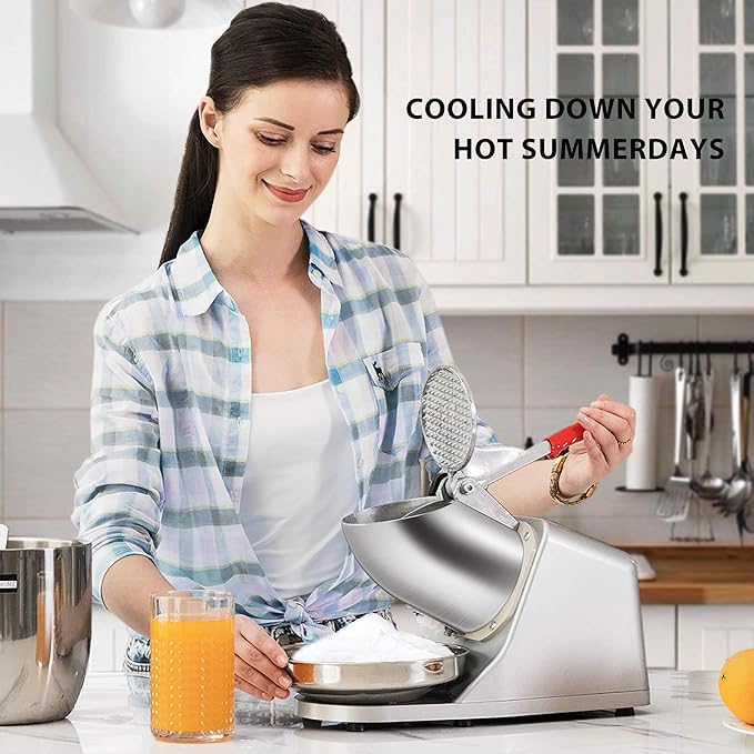 VIVOHOME Electric Ice Shaver Snow Cone Maker Machine Silver 143lbs/hr with VIVOHOME 4.75 Quart Stand Mixer 8 Speed Kitchen Electric Food Mixer
