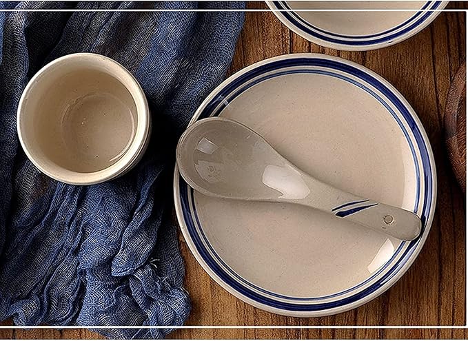 Dinnerware Sets - Luxury Gift Dishes Service Set Old-Fashioned Four-Piece Bowl Dish and Plate Porcelain Special Set Restaurant Tableware Ceramic Table Porcelain Dinnerware