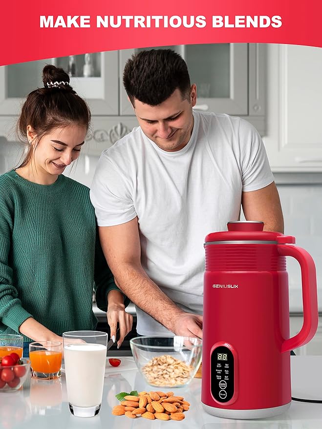 Nut Milk Maker Machine for Homemade Plant-Based Milk with Auto Clean &amp Temperature Control Soy Milk Maker Non-Dairy Beverages- Almond/Coconut/Cashew/Oat Milk Machine Maker