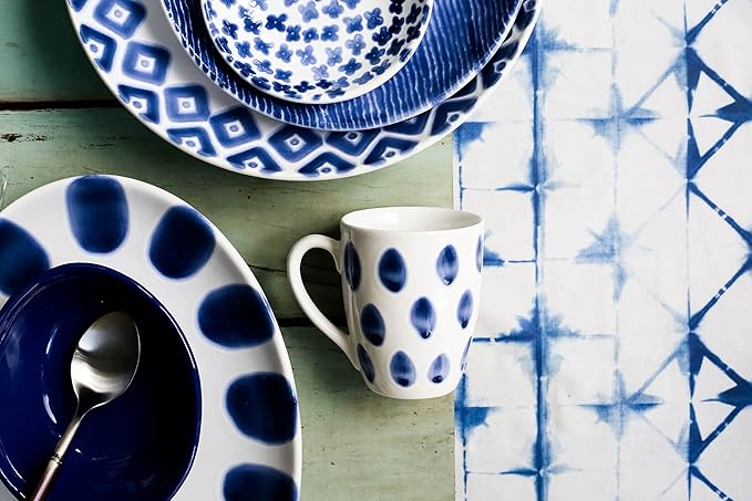 Vietri Viva Santorini Collection Italian Dinnerware Sets (Mugs Set of 4)