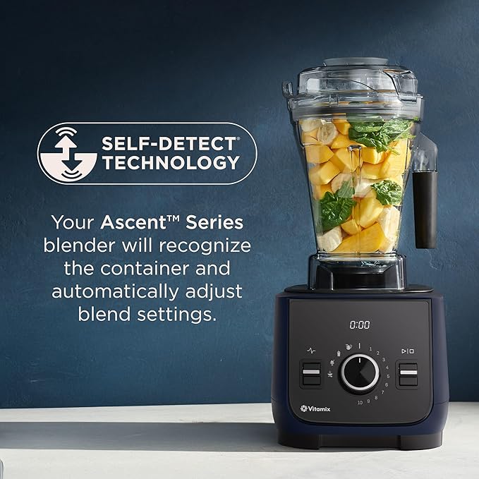 Vitamix 48-Ounce Blender Container with SELF-DETECT Dishwasher-Safe BPA-Free Container Laser-Cut Stainless-Steel Blades Tamper Included Compatible with All Full-Size Vitamix Blenders