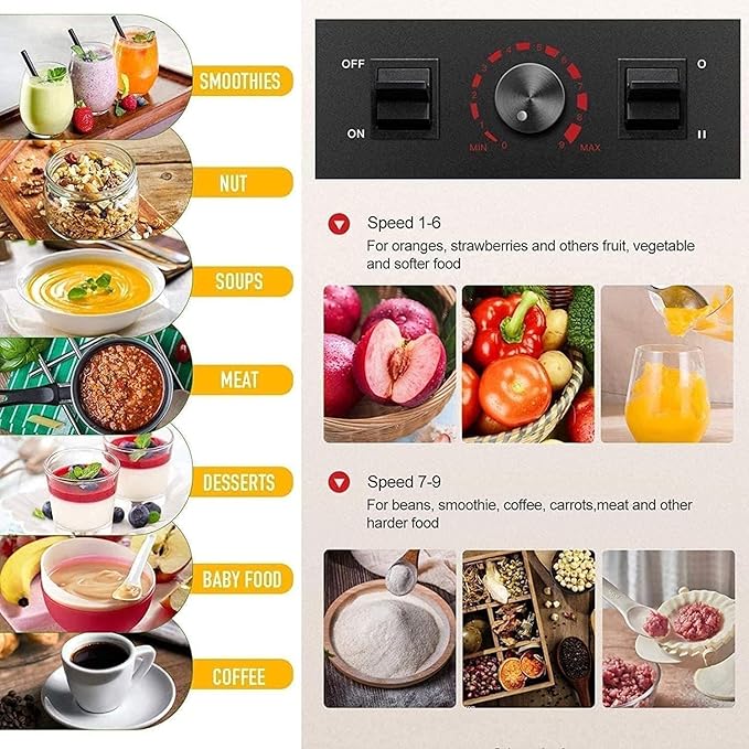 Home Small Ice Crusher Milkshake Smoothie 1000 W Blender High Speed Ice Crusher 2L Home Heating Automatic Cooking Machine