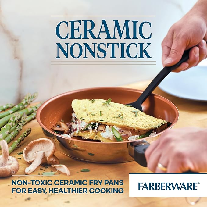 Farberware Classic Traditions Stainless Steel Cookware Induction Pots and Pans Set with Prestige Cooking Utensils 12 Piece - Stainless Steel