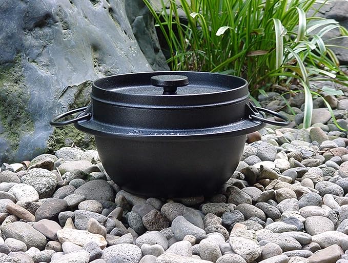 Iwachu 21085 Iwachu Rice Pot 3 Cooking Black Enameled Induction Compatible Nambu Ironware