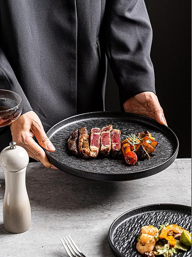 Matte Ceramic Dinnerware set with Mugs for 4 20 Pieces Kitchen Plates and Bowls Set Porcelain Dish set for 4 Dishware Sets Stoneware Dinner Plates Sets Platos de Cocina Vajilla