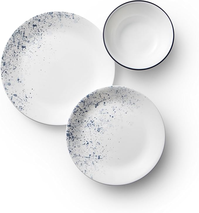Corelle Vitrelle 18-Piece Service for 6 Dinnerware Set Triple Layer Glass and Chip Resistant &amp 4-Pc Meal Bowls Set Service for 4 Durable and Eco-Friendly 9-1/4-Inch Bowls