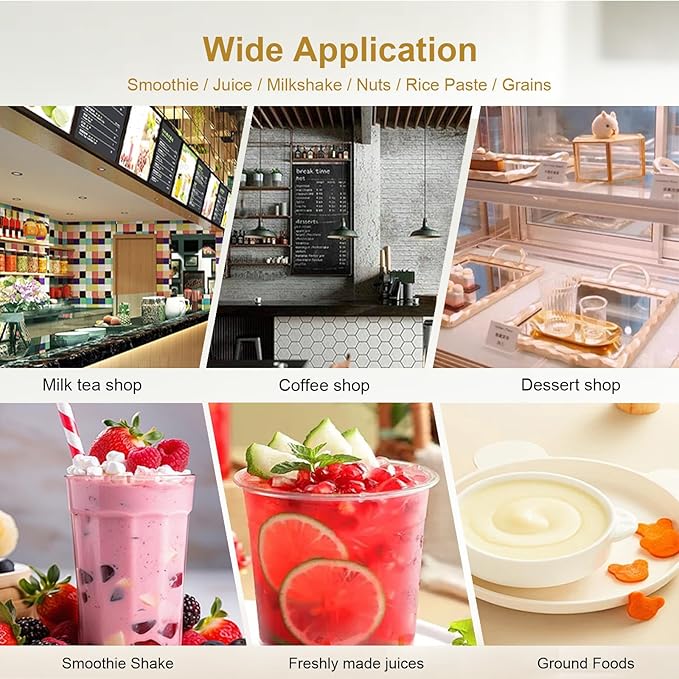 Commercial Smoothie Blender With Digital Display | 2200W Fast Blending Blender For Crushing Ice 1.6 L Cup + Sound Enclosure For Smoothies Ice Crushing Cocktail Nut Butter