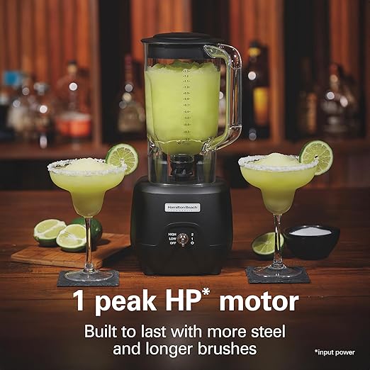 Hamilton Beach Commercial 908R 44Oz Bar Blender 2 Speed 1 HP Black (HBB908R)