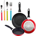 San Ignacio Set of 3 pans Ø16Ø20Ø24cm + 24Pc cutlery in stainless steel multicoloured