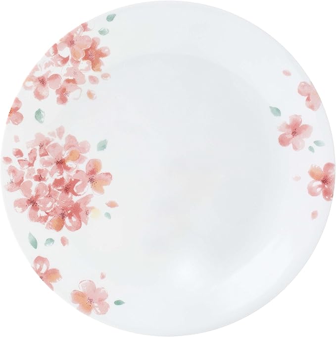 Corelle Adoria Chip and Break Resistant Dinner Set for 4 Person Pink 12-Piece