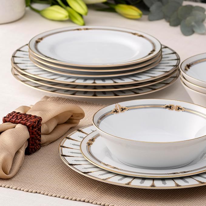 Noritake Empire Gold 12-Piece Dinnerware Set Service For 4