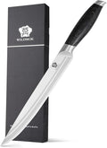 WILDMOK Carving Knife 8 Inch Profession Meat Cutting Knife German Stainless Steel BBQ Knife with Ergonomic Handle Gifts Packed