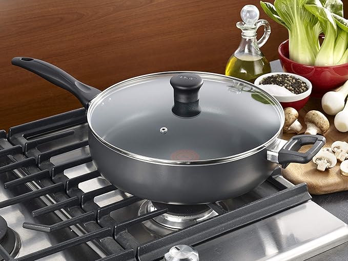 T-Fal Everything in Kitchen Total Nonstick Diswasher Safe Pots and Pans Cookware Set 20-PC Black