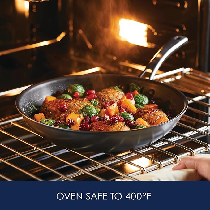 Rachael Ray Cook + Create Hard Anodized Nonstick Frying Pan/Skillet 12.5 Inch - Black