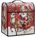 cfpolar Kitchen Aid Mixer Cover Compatible with 6-8 Quarts Christmas Elk Bell Santa Claus Stand Mixer Cover Kitchen Aid Mixers Accessories Appliance Organizer Bag Dust Covers with Zipper Pocket