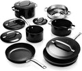 Gotham Steel Modern 11 Pc Ceramic Pots and Pans Set Non Stick Professional Elegant Kitchen Cookware Sets with Steamer for Cooking Non Toxic Made without PFOS PFOS Dishwasher &amp Oven Safe
