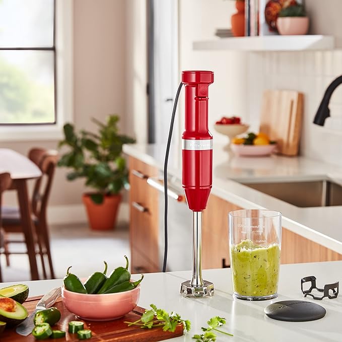 KitchenAid Variable Speed Corded Hand Blender KHBV53 Empire Red