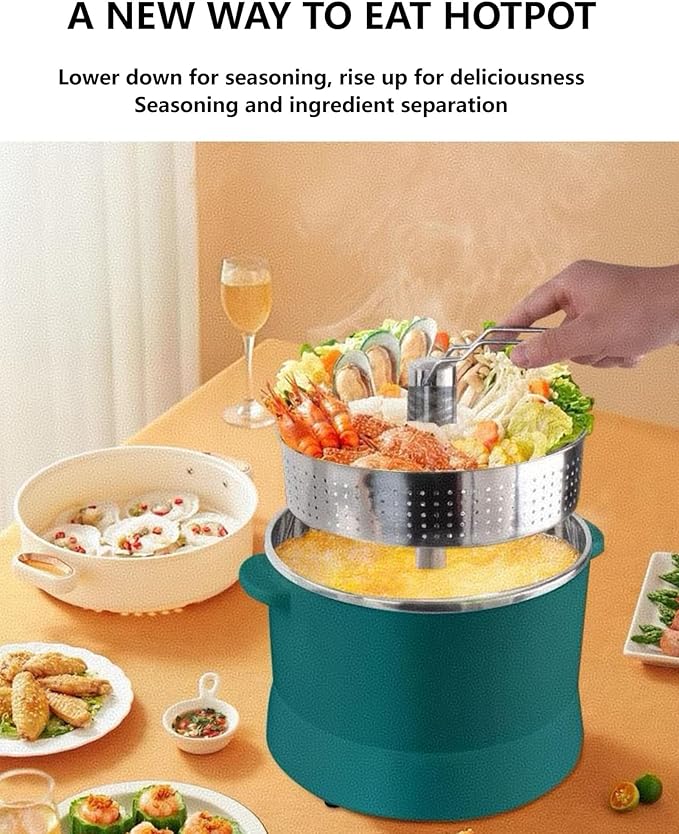 4L Multifunctional Pot 110v Automatic Lifting Low Sugar Rice Cooker 900w Manual Lifting Electric Hot Pot. A Steaming/Boiling/Stewing Pot That Can Keep Warm And Timed