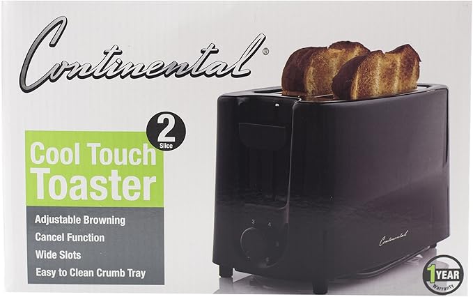 CE North America CETT019 2-Slice Toaster-BLK
