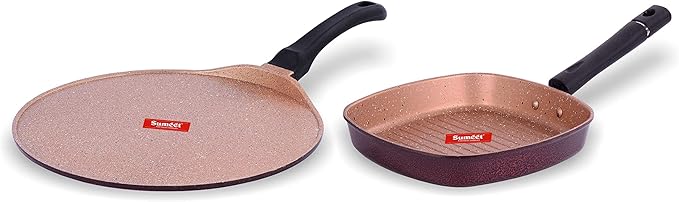 Sumeet Nonstick Granite Finish JHAROKHA Cookware Set (Tawa 30.5cm Dia + Grill Pan 22cm Dia)